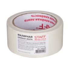 Клейкая лента малярная 48 ммx25 м, STAFF, 226428