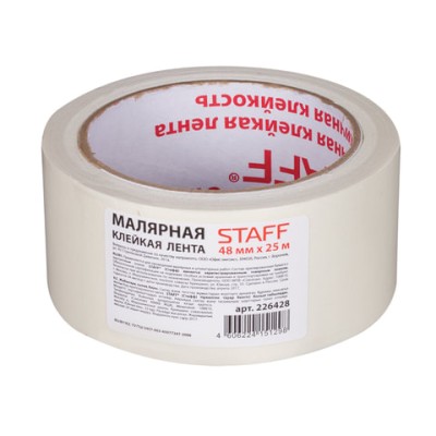 Клейкая лента малярная 48 ммx25 м, STAFF, 226428