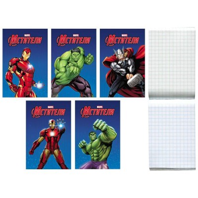 Блокнот А7 "Мстители-48л.(MARVEL)" 3-х цв. Блок