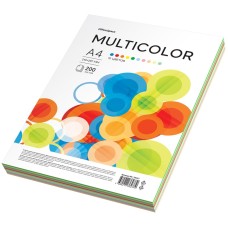 Бумага цветная OfficeSpace "Multicolor", A4, 80 г/м², 200л., (10 цветов) 315734