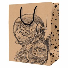 Пакет подарочный 1шт 18*23*10см ArtSpace "Space Cat", крафт 340239