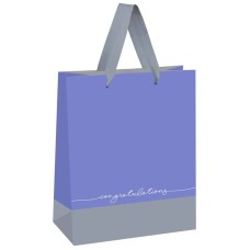 Пакет подарочный 1шт 18*23*10см MESHU "Duotone. Gray-lavender", отд. фольгой, матовая ламинация 339785