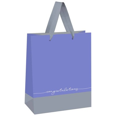 Пакет подарочный 1шт 18*23*10см MESHU "Duotone. Gray-lavender", отд. фольгой, матовая ламинация 339785