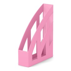 Подставка для бумаг вертикальная пластиковая ErichKrause® Office, Pastel, 75мм, розовый 55578
