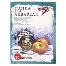 Папка ДЛЯ АКВАРЕЛИ А3 НАТЮРМОРТ С ЯБЛОКАМИ (10-7126) цветная обл., 10л. 180г/м2 ПП-00072618