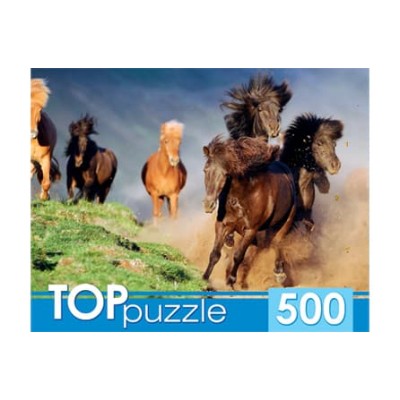 TOPpuzzle. ПАЗЛЫ 500 элементов. КБТП500-4198 БЕГУЩИЙ ТАБУН