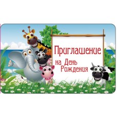 ПМ1-12565 Приглашение на День рождения (детское) 140х85мм Сфера