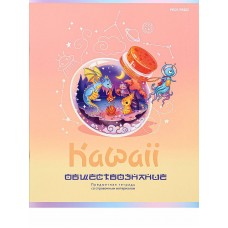 TM Prof-Press Тетрадь КЛЕТКА 48л. ОБЩЕСТВОЗНАНИЕ «KAWAII» (48-9448) стандарт, софт-тач, выб. лак ПП-00196015