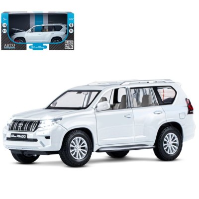 Модель машины металл Toyota Land Cruiser Prado TX 1:24 свет/звук цвет черный и белый ассорти