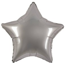 Шар (18\'\'/46 см) Звезда, Стальной серый, Сатин, 1 шт. 301500SSG