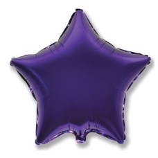 Шар (18\'\'/46 см) Звезда, Фиолетовый, 1 шт. 301500V