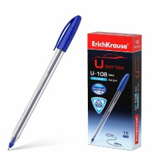 Ручка шариковая ErichKrause U-108 Stick Classic 1.0, Ultra Glide Technology, цвет чернил синий 53709