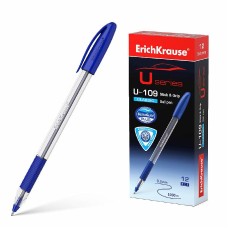 Ручка шариковая ErichKrause® U-109 Stick&Grip Classic 1.0, Ultra Glide Technology, цвет чернил синий 53742