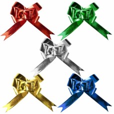 Бант-бабочка 1,2 см для подарка, 1 шт, металлизированный цвет ассорти, ЗОЛОТАЯ СКАЗКА