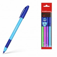 Набор из 4 ручек шариковых ErichKrause® U-109 Stick&Grip Neon 1.0, Ultra Glide Technology, цвет чернил синий 47613