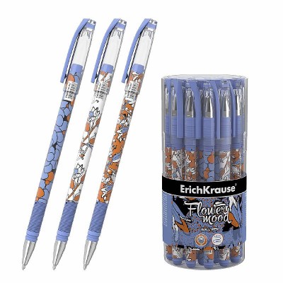 Ручка шариковая ErichKrause® Tulips Stick, цвет чернил синий 48080