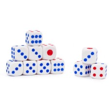Кости игральные, 1 х 1 см, КОМПЛЕКТ 2 шт Кости игральные, 1 х 1 см, КОМПЛЕКТ 2 шт