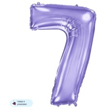 Шар (40\'\'/102 см) Цифра, 7, Сиреневый, 1 шт. в уп. B901767L