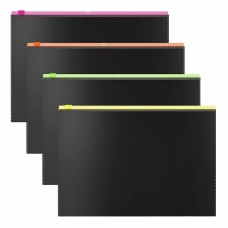Zip-пакет пластиковый ErichKrause Matt Accent, A4, непрозрачный, ассорти 54953
