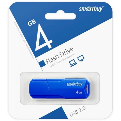 USB флеш накопитель  4 Gb SmartBuy CLUE Blue