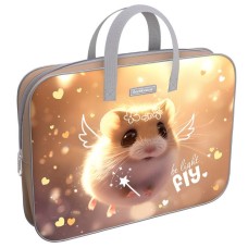Папка текстильная на молнии ErichKrause с ручками Fluffy, A4+ 62913