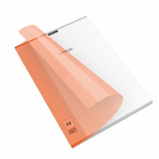 Тетрадь общая ученическая с пластиковой обложкой на скобе ErichKrause Классика CoverPrо Neon, оранжевый, А4, 48 листов, клетка 56410