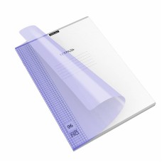 Тетрадь общая ученическая с пластиковой обложкой на скобе ErichKrause Классика CoverPrо Pastel, сиреневый, А4, 96 листов, клетка 56417