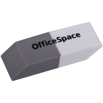 Ластик OfficeSpace, скошенный, комбинированный, термопластичная резина, 41*14*8мм Спейс 235542