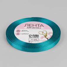 Лента атласная №47 6мм*25±1ярд морская волна АУ 1218104