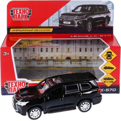 Машина металл "LEXUS LX-570",12 см,откр дв,багаж,инерц,ЧЕРНЫ LX570-BK