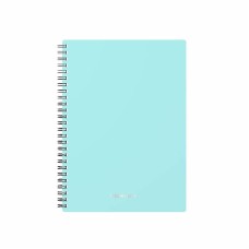 Тетрадь общая с пластиковой обложкой на спирали ErichKrause Pastel Mint, А5, 80 листов, клетка 53700