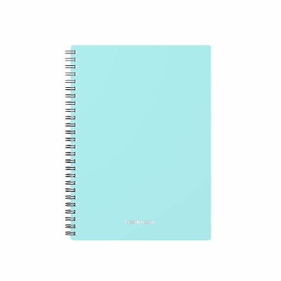 Тетрадь общая с пластиковой обложкой на спирали ErichKrause Pastel Mint, А5, 80 листов, клетка 53700