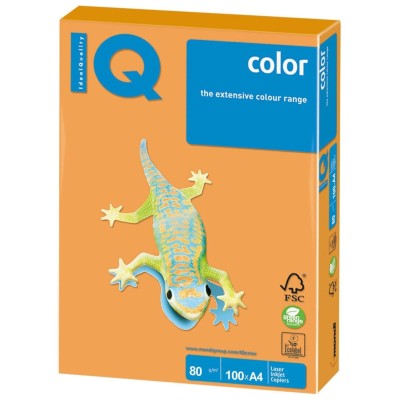 Бумага IQ Color  А4, 80г/м2 цвет неон оранжевый 1 шт.