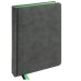 Ежедневник A5, 136л. недатир. CARBON&COLORS (136-5058) неоновый срез ЗЕЛЕНЫЙ, кожзам 136-5058