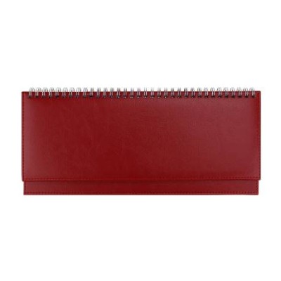 ПЛАНИНГ 56 л. недатир. TOUCH SKIN - CHERRY RED (56-3201)гребень,кожзам(красный),отстрочка, 300х130мм 56-3201