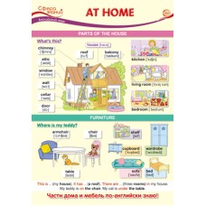 ПО-13440 Плакат А3. Английский язык в начальной школе. At Home (Дома) / Сфера знаний 4630112003611
