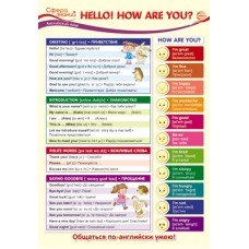 ПО-13441 Плакат А3. Английский язык в начальной школе. Hello! How are you? (Привет! Как ты?) / Сфера знаний 4630112003635