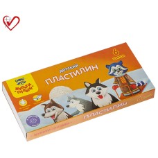 Пластилин Мульти-Пульти "Енот на Аляске", 06 цветов, 90г, со стеком, картон 236486