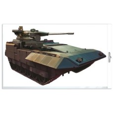 Ф-15657 ПЛАКАТ ВЫРУБНОЙ А3 В ПАКЕТЕ. Военная техника. Т-15 Армата (двухсторонний, в индивидуальной 