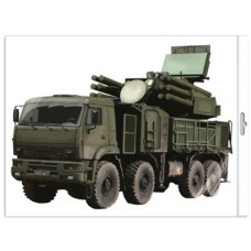 Ф-15674 ПЛАКАТ ВЫРУБНОЙ А3 В ПАКЕТЕ. Военная техника. Панцирь-С1 (двухсторонний, в индивидуальной у