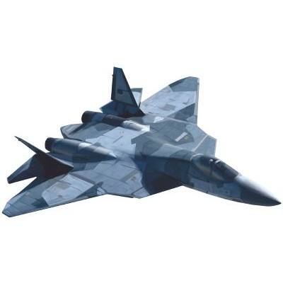 Ф-15655 Плакат вырубной А3. Военная техника.  Самолет СУ-57. Двухсторонний - группа Военная техника 00-00018457