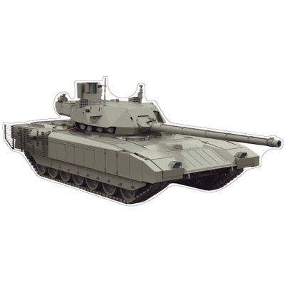 Ф-15705 Плакат вырубной А3. Военная техника. Танк Т-14 Армата. Двухсторонний - группа Военная техника 00-00018683