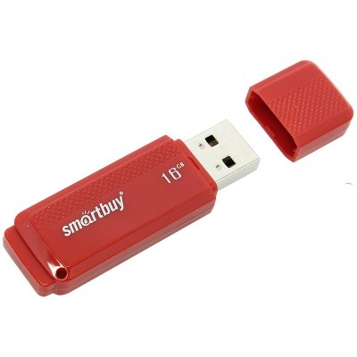 Память Smart Buy "Dock"  16GB, USB 2.0 Flash Drive, красный 245946