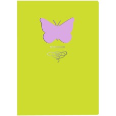 Butterfly. Салатовый КНИГИ ДЛЯ ЗАПИСЕЙ А5 ИСКУССТВЕННАЯ КОЖА SOFT TOUCH (BUTTERFLY)