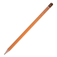 Карандаш чернографит KIN 3H "Hardmuth" корп желт/коричн 1500 090415