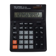 Настольный калькулятор SKAINER SK-444L (пл., 12 разрд., 2 пит., 2 пам., чер. 153 x 199 x 31 мм)(SDC-444s)