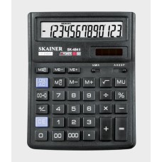 Настольный калькулятор SKAINER SK-484II (пл., 14 разрд., 2 пит., 2 пам., чер. 143 x 192 x 39.5 мм)