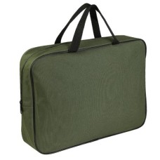 Папка на молнии А4 ХАКИ (П-1520) с ручками, внут.карман, 350х265x45мм П-1520