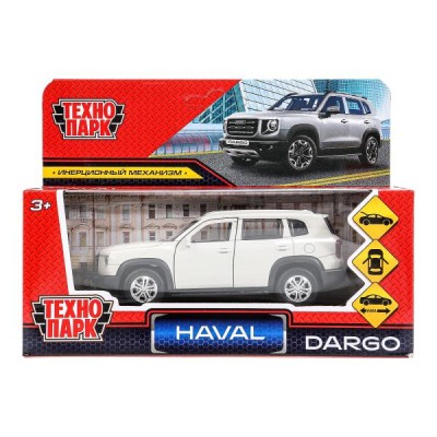 Машина металл HAVAL haval dargo,дл 12 см, дв,багаж,инер, серебристый, в кор. Технопарк  DARGO-12-SR