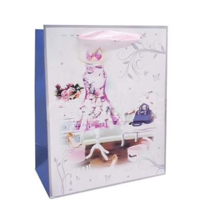 Dream cards Пакет подарочный с глянц.лам.и глиттером 32х26х12 см (L) Красивое платье,210г ПП-0221ПП-0221